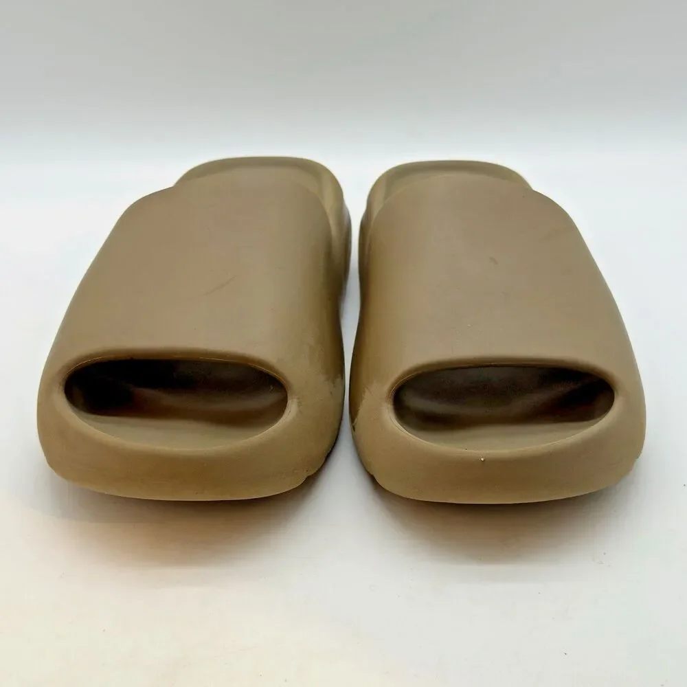 adidas Yeezy Slides Ochre Brown GW1931 Men's 12 Foam Sandals Beach Comfortcore